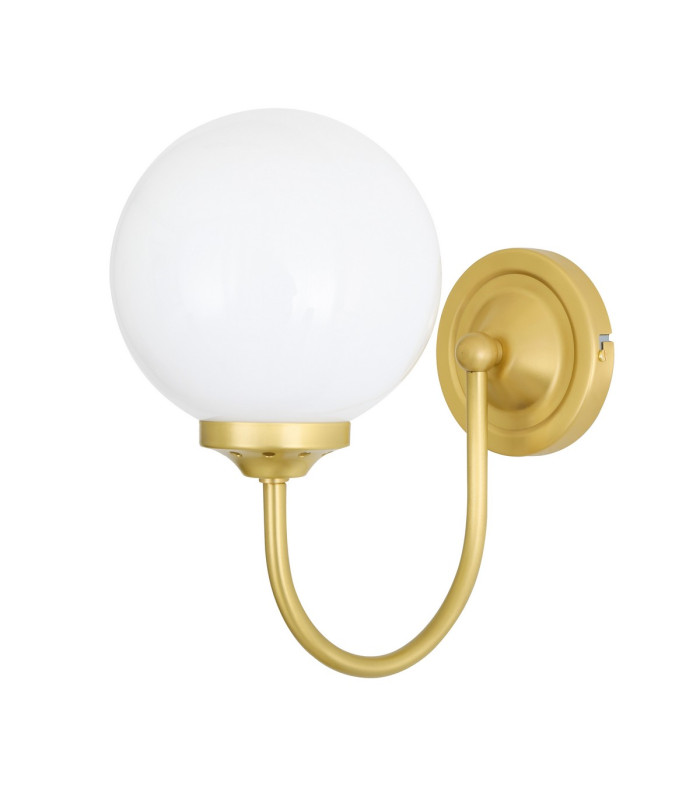 Bragan Globe Wall Light Satin Brass