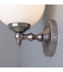 Cloghan Globe Wall Light Antique Silver-4