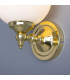 Cloghan Globe Wall Light Polished Brass-4