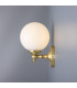 Cloghan Globe Wall Light Satin Brass-3