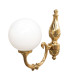 Ben Single Arm Globe Wall Light Polished Brass-1