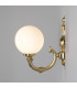 Ben Single Arm Globe Wall Light Polished Brass-4