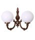 Ben 2 Arm Globe Wall Light Antique Brass-3