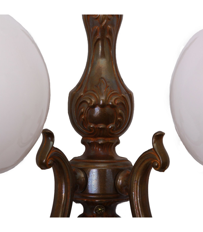 Ben 2 Arm Globe Wall Light Antique Brass-4