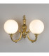 Ben 2 Arm Globe Wall Light Polished Brass-1