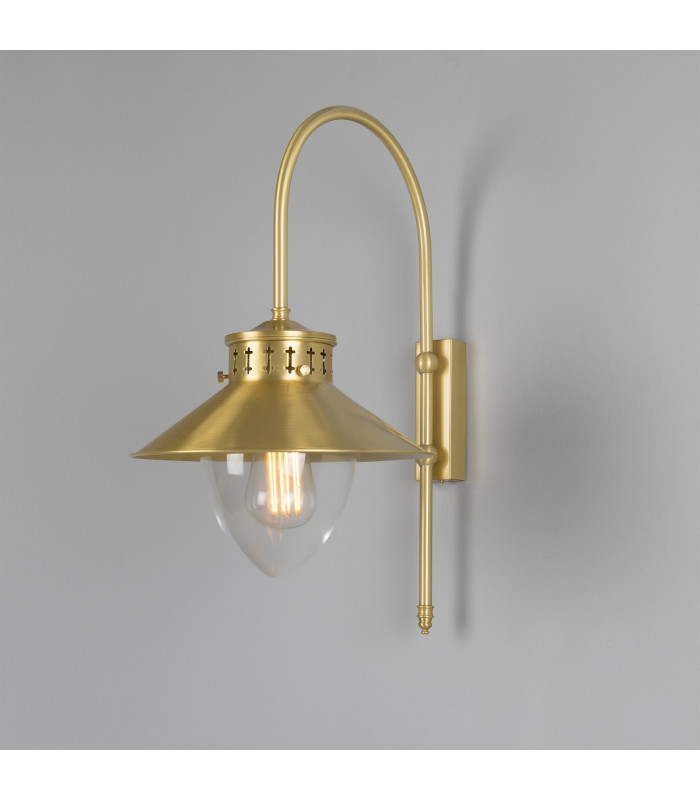 Boyd 1 Arm Wall Light Satin Brass-1