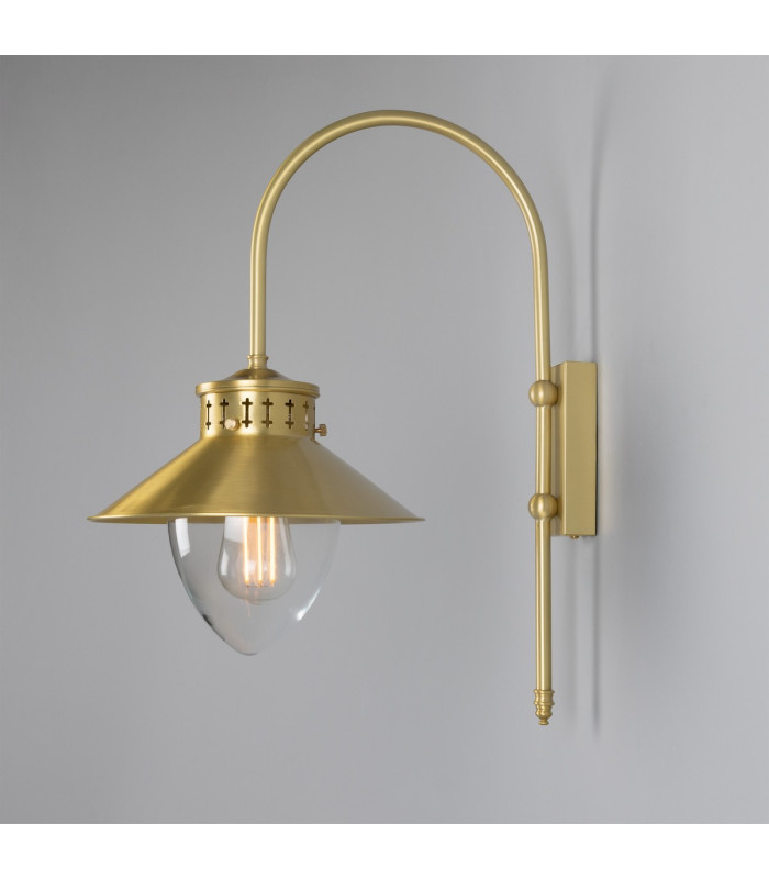 Boyd 1 Arm Wall Light Satin Brass-3