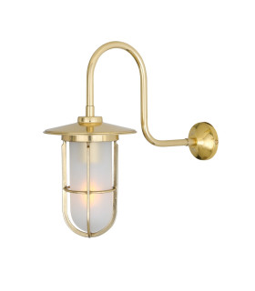 Fabo Outdoor Wall Light Polished Brass Frosted Glass IP65