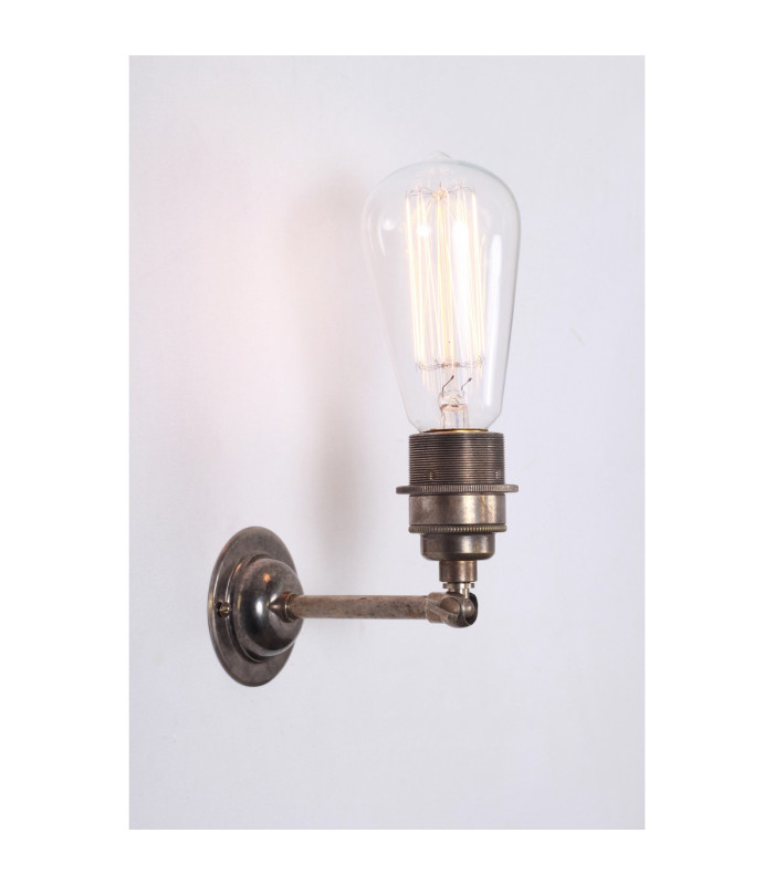 Lome Vintage Industrial Wall Light Antique Silver-1