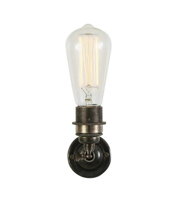 Lome Vintage Industrial Wall Light Antique Silver-2