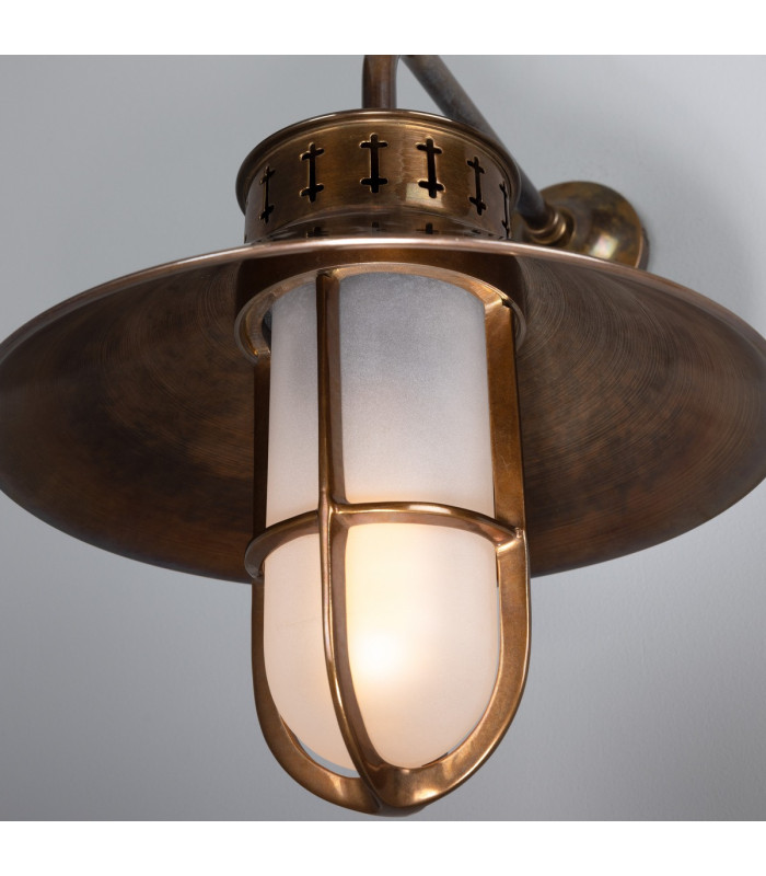 Boyd Single Arm Wall Light Antique Brass-5