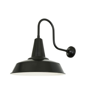 Hex Factory Industrial Wall Light Matt Black