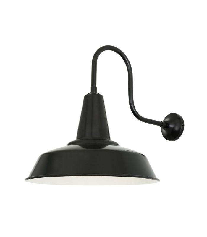 Hex Factory Industrial Wall Light Matt Black