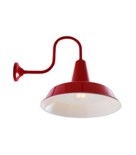 Hex Factory Industrial Wall Light Red-1