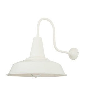Hex Factory Industrial Wall Light White
