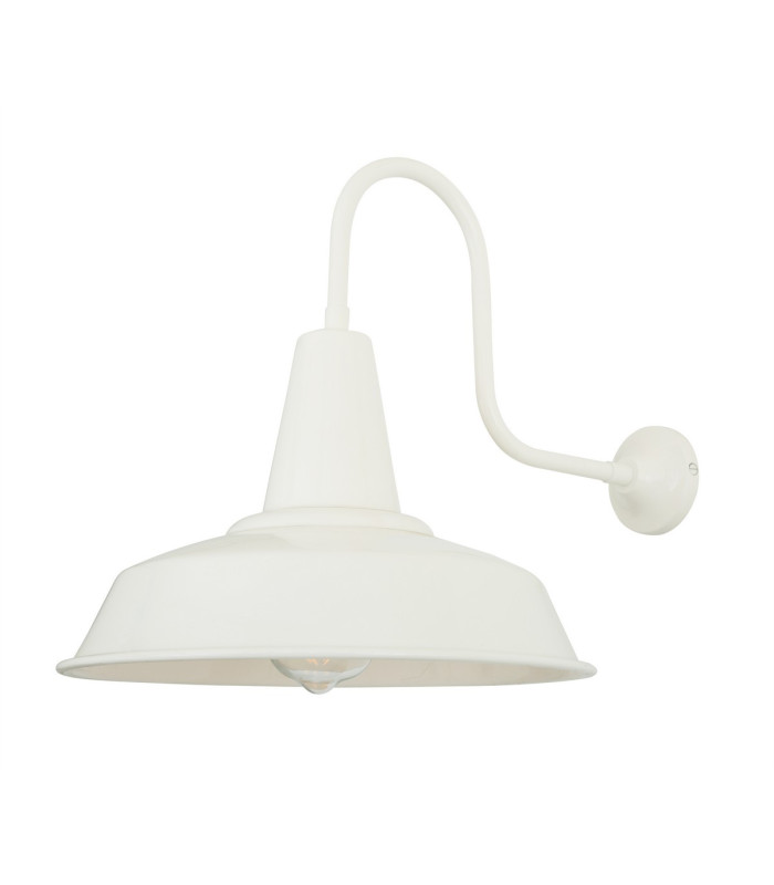 Hex Factory Industrial Wall Light White