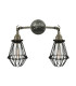 Rigo Wall Light Antique Silver Black Cage