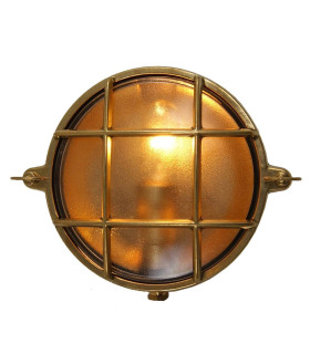 Ergo Outdoor Small Bulkhead Natural Brass IP65-2