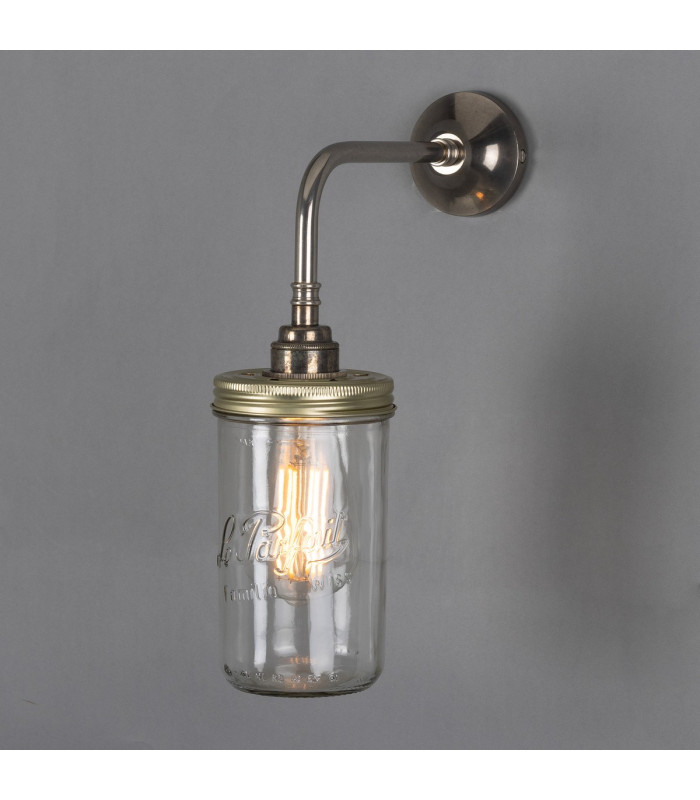 Jam Jar Wall Light Antique Silver-1