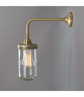 Jam Jar Wall Light Satin Brass-2