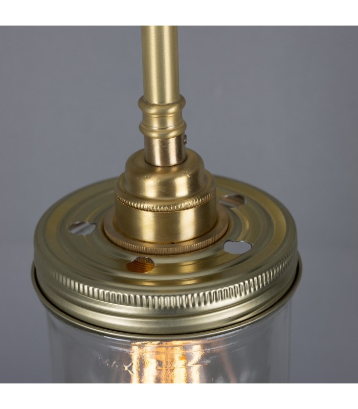 Jam Jar Wall Light Satin Brass-5