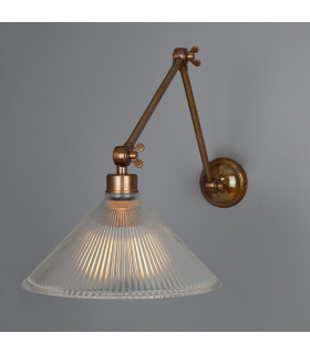 Rebell Adjustable Arm Wall Light Antique Brass-1