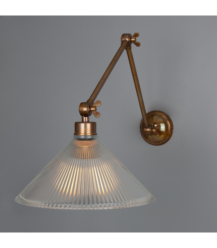 Rebell Adjustable Arm Wall Light Antique Brass-1