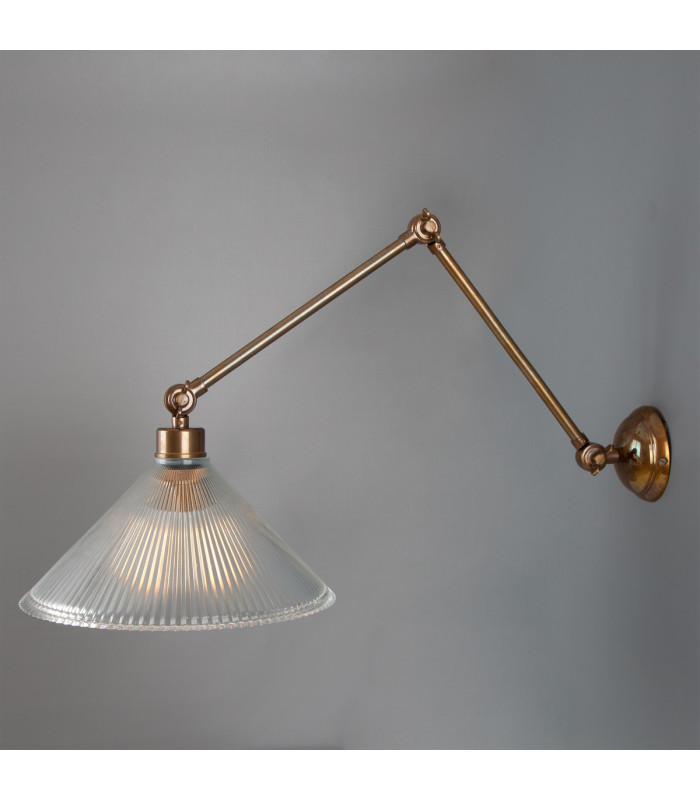 Rebell Adjustable Arm Wall Light Antique Brass-2
