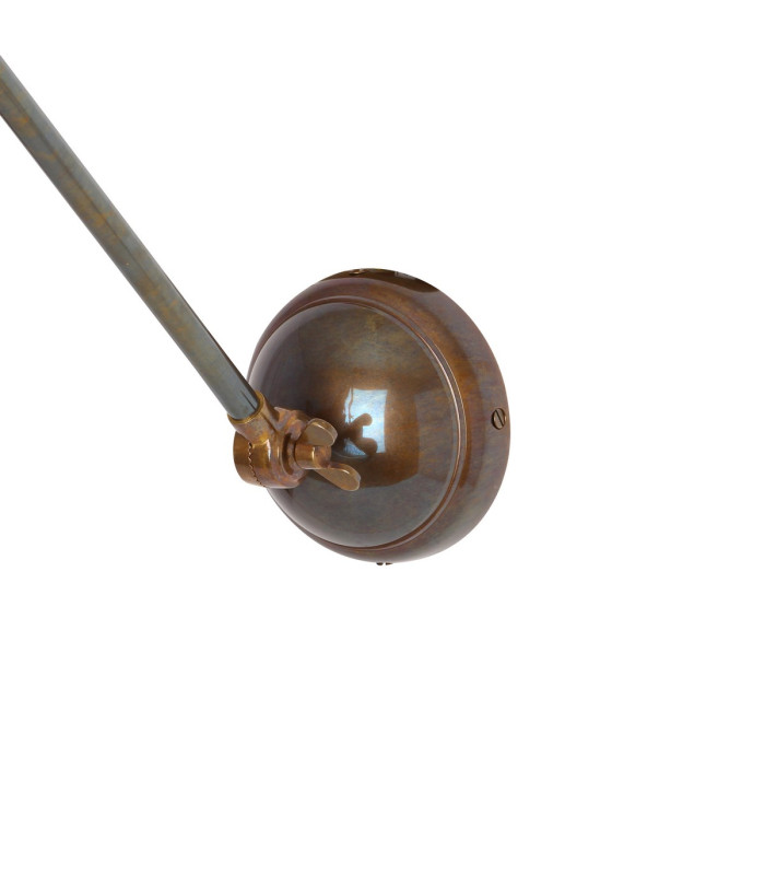 Rebell Adjustable Arm Wall Light Antique Brass-5