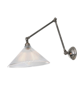 Rebell Adjustable Arm Wall Light Antique Silver-1