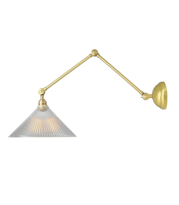 Rebell Adjustable Arm Wall Light Satin Brass-1
