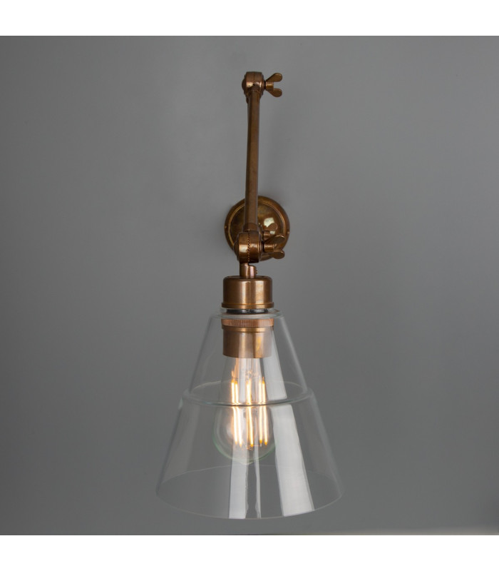 Lyx Adjustable Poster Light Antique Brass-2