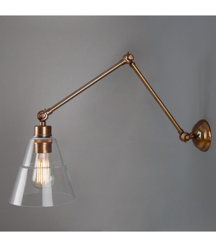 Lyx Adjustable Poster Light Antique Brass-3