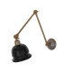 Nico Poster Light Antique Brass Black Shade