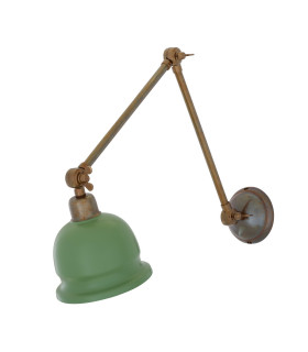 Nico Poster Light Antique Brass Sage Green Shade-1