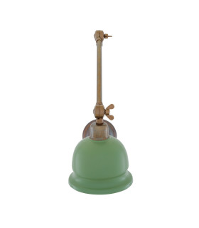 Nico Poster Light Antique Brass Sage Green Shade-2