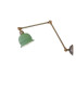 Nico Poster Light Antique Brass Sage Green Shade-5