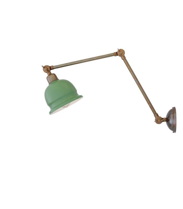 Nico Poster Light Antique Brass Sage Green Shade-5