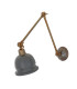 Nico Poster Light Antique Brass Grey Shade