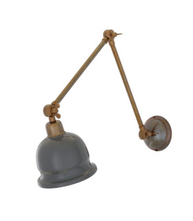 Nico Poster Light Antique Brass Grey Shade