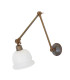 Nico Poster Light Antique Brass White Shade