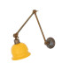 Nico Poster Light Antique Brass Yellow Shade
