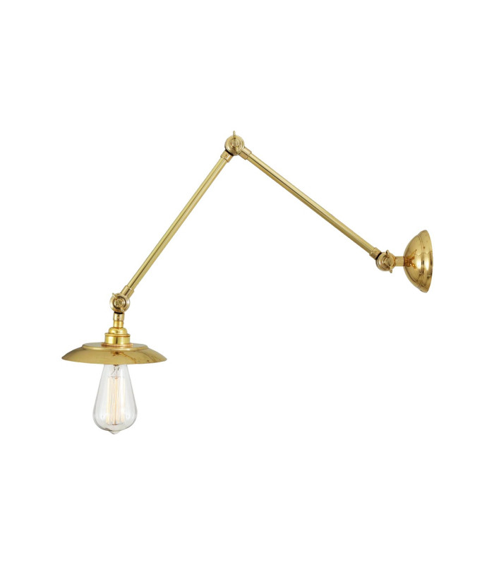 Reznor Adjustable Poster Light Polished Brass
