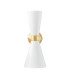 Cairo Wall Light Polished Brass White-2