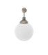 Bamako 25cm Globe Wall Light Antique Silver Opal Glass-2