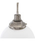 Bamako 25cm Globe Wall Light Antique Silver Opal Glass-4
