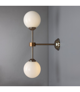 Yaounde Globe Wall Light Antique Brass-3