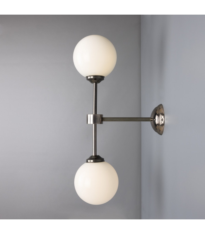 Yaounde Globe Wall Light Antique Silver-3