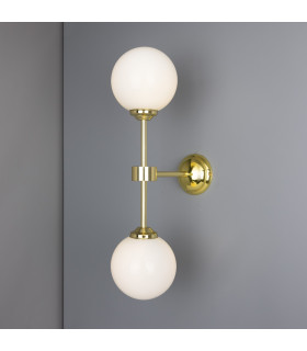 Yaounde Globe Wall Light Polished Brass-1
