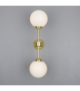 Yaounde Globe Wall Light Polished Brass-2